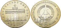 DDR / Deutsche Demokratische Republik 5 Mark der DDR 5 Mark der DDR, Brandenburger Tor 1986 A,J.1536 -