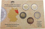 Bundesrepublik Deutschland / BRD 5x 2 Euro BRD,Brandenburg, Schloss Sanssouci - Gedenkmünzen -