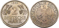 Bundesrepublik Deutschland / BRD 2 Deutsche Mark 2,- DM, Ähren und Trauben, J.386 -