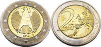 Bundesrepublik Deutschland / BRD 2 Euro 2014 D Bundesadler prfr-f.stgl 3,95 EUR prix TTC + 12,95 EUR frais d'envoi