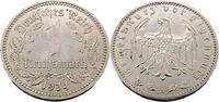 Drittes Reich 1 Reichsmark 1 Mark, Adler, umgeben von einer Legende mit Eichenzweigen,J.354 -