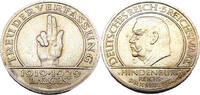 Weimarer Republik 5 Reichsmark 10 Jahre Weimarer Verfassung,J.341 -