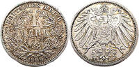 Kaiserreich 1 Mark 1 Reichsmark,J.17 -