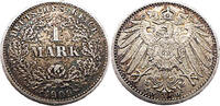 Kaiserreich 1 Mark 1 Reichsmark,J.17 -