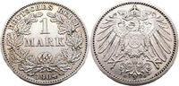 Kaiserreich 1 Mark 1 Reichsmark,J.17 -