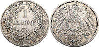 Kaiserreich 1 Mark 1 Reichsmark,J.17 -