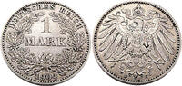 Kaiserreich 1 Mark 1 Reichsmark,J.17 -