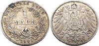 Kaiserreich 1 Mark 1 Reichsmark,J.17 -