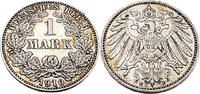 Kaiserreich 1 Mark 1 Reichsmark,J.17 -