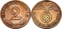 Drittes Reich 2 Reichspfennig 2 Pfennig, J.362, 1936 F -
