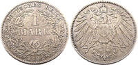 Kaiserreich 1 Mark 1 Reichsmark,J.17, 1892 D -