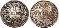 Kaiserreich 1 Mark 1 Reichsmark,J.17, 1896 D -