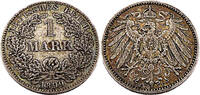 Kaiserreich 1 Mark 1 Reichsmark,J.17, 1899 F -
