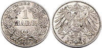 Kaiserreich 1 Mark 1 Reichsmark,J.17, 1902 G -