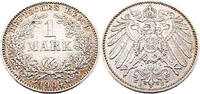 Kaiserreich 1 Mark 1 Reichsmark,J.17,1904 E -