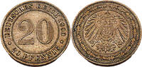 Kaiserreich 20 Pfennig 20 Pfennig, J.14, 1890 E -