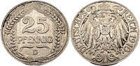 Kaiserreich 25 Pfennig 25 Pfennig, J.18, 1910 D -
