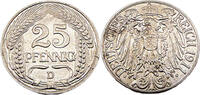 Kaiserreich 25 Pfennig 25 Pfennig, J.18, 1911 D -