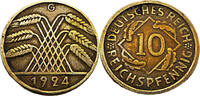 Weimarer Republik 10 Reichspfennig 10 Pfennig, J.317 -