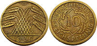 Weimarer Republik 10 Reichspfennig 10 Pfennig, J.317 -