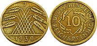 Weimarer Republik 10 Reichspfennig 10 Pfennig, J.317 -