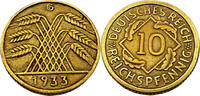 Weimarer Republik 10 Reichspfennig 10 Pfennig, J.317 -
