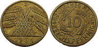 Weimarer Republik 10 Reichspfennig 10 Pfennig, J.317 -