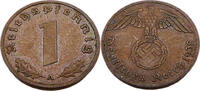 Drittes Reich 1 Reichspfennig Standard Umlaufmünze, Reichspfennig - J.361 -