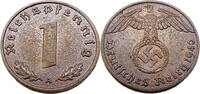 Drittes Reich 1 Reichspfennig Standard Umlaufmünze, Reichspfennig - J.361 -