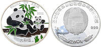 Nordkorea 2 Won Fauna von Asien - Panda -