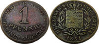 Sachsen-Coburg-Gotha 1 Pfennig Standardumlaufmünze - 1 Pfennig Ernest II -
