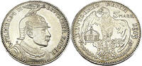 Kaiserreich 5 Mark,Goetz Probe Wilhelm II. / Probe von Goetz, Cu-Ni versibert -
