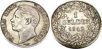 1 Gulden 1842 Württemberg  sehr Schön, leichte Patina