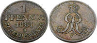 Hannover, Königreich 1 Pfennig Standardumlaufmünze - 1 Pfennig Königreich Hannover - Georg V -