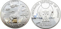 Kongo 10 Francs Bedrohte Tierwelt / Giraffe -