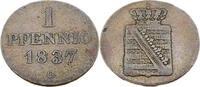 Sachsen 1 Pfennig 1837 Standardumlaufmünze - 1 Pfennig Sachsen - Friedri... 6,95 EUR prix TTC + 12,95 EUR frais d'envoi