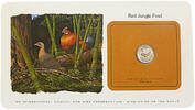 Tonga 5 Seniti Serie : Bird Coins of the World : Red Jungle Fowl -