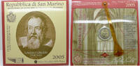 San Marino 2 Euro 2€ - Galileo Galilei - im Originalfolder -