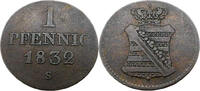 Sachsen 1 Pfennig 1832 Standardumlaufmünze - 1 Pfennig Königreich Sachse... 5,95 EUR prix TTC + 12,95 EUR frais d'envoi