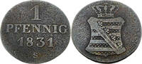 Sachsen 1 Pfennig 1831 Standardumlaufmünze - 1 Pfennig Königreich Sachse... 4,95 EUR prix TTC + 12,95 EUR frais d'envoi
