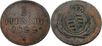 Sachsen 1 Pfennig 1822 Standardumlaufmünze - 1 Pfennig Königreich Sachse... 5,95 EUR prix TTC + 12,95 EUR frais d'envoi