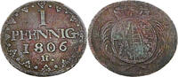 Sachsen 1 Pfennig 1806 Standardumlaufmünze - 1 Pfennig Königreich Sachse... 6,95 EUR prix TTC + 12,95 EUR frais d'envoi