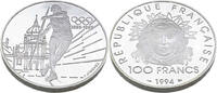 Frankreich 100 Francs 100. Jahrestag der Olympischen Spiele - Speerwerfer -