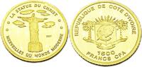 Elfenbeink&uuml;ste 1500 Francs 2007 Weltwunder der Moderne / Christusstatue ... 159,00 EUR  + 13,95 EUR frais d'envoi