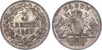 Baden 3 Kreuzer Friedrich I. 1852 - 1907 -
