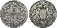 Baden 3 Kreuzer 1868 Friedrich I. 1852 - 1907 ss 8,00 EUR  + 8,50 EUR frais d'envoi