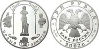 Russland 3 Rubel 2002 150 Jahre Neue Eremitage PP 85,00 EUR  + 8,50 EUR frais d'envoi