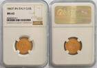 Italy 10 Lire 1863 1863 Gold 10 Lire, Italy, Victor Emmanuel II, NGC MS-... 637,00 EUR597,00 EUR  + 10,00 EUR frais d'envoi