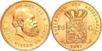 Netherlands 10 Gulden 1877 Gold 10 Gulden, Netherlands, Scarce -