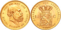 Netherlands 10 Gulden 1877 Gold 10 Gulden, Netherlands, Scarce -